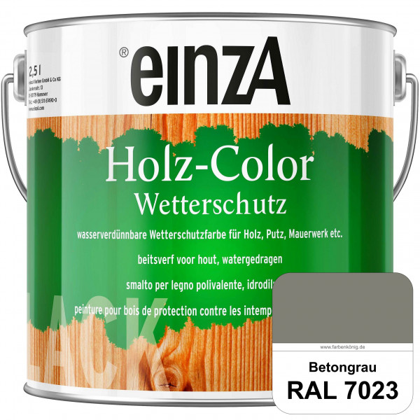 einzA Holz-Color (RAL 7023 Betongrau) Wetterschutzfarbe für außen