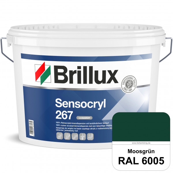 Sensocryl ELF 267 (RAL 6005 Moosgrün) seidenmatt hochwertige Reinacrylat-Innendispersion für Artzpra