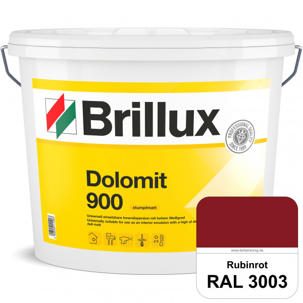 Dolomit 900 (RAL 3003 Rubinrot) stumpfmatte Innen-Dispersionsfarbe mit gutem Deckvermögen