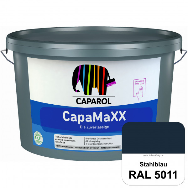 CapaMaXX (RAL 5011 Stahlblau) tuchmatte Innenfarbe mit hohem Deckvermögen und Ergiebigkeit