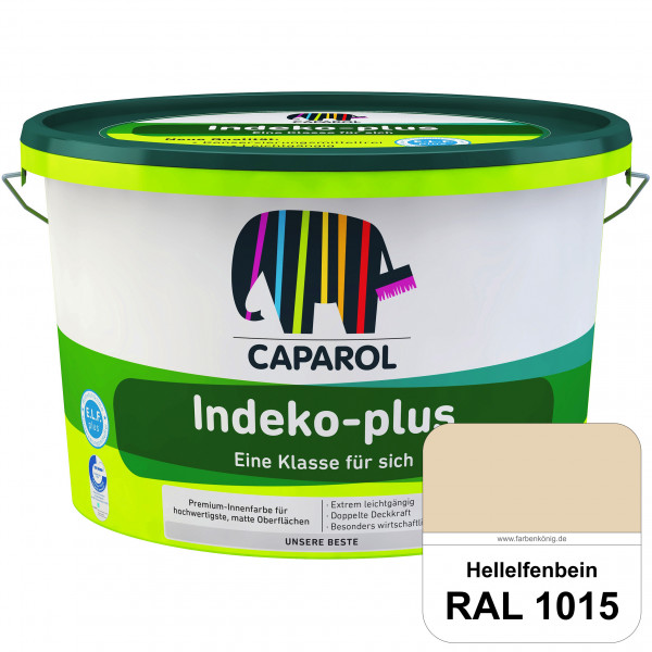 Indeko-plus (RAL 1015 Hellelfenbein) doppeldeckende matte & hochwertige Innenfarbe