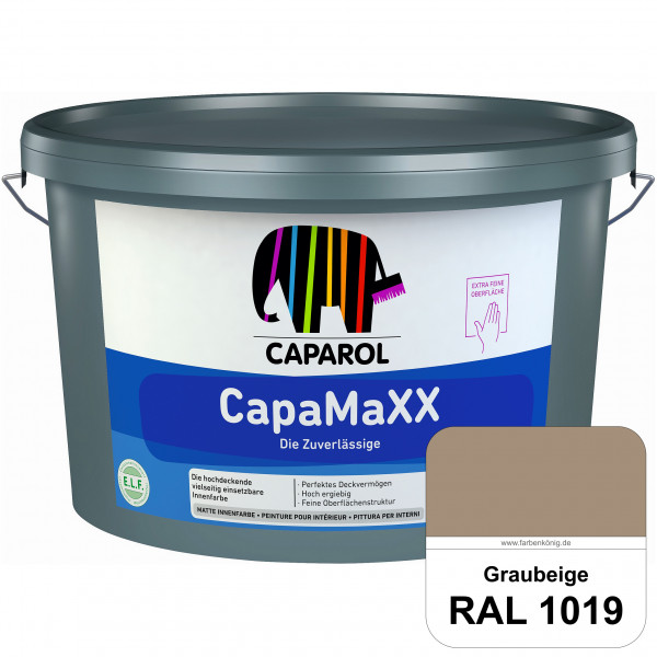 CapaMaXX (RAL 1019 Graubeige) tuchmatte Innenfarbe mit hohem Deckvermögen und Ergiebigkeit