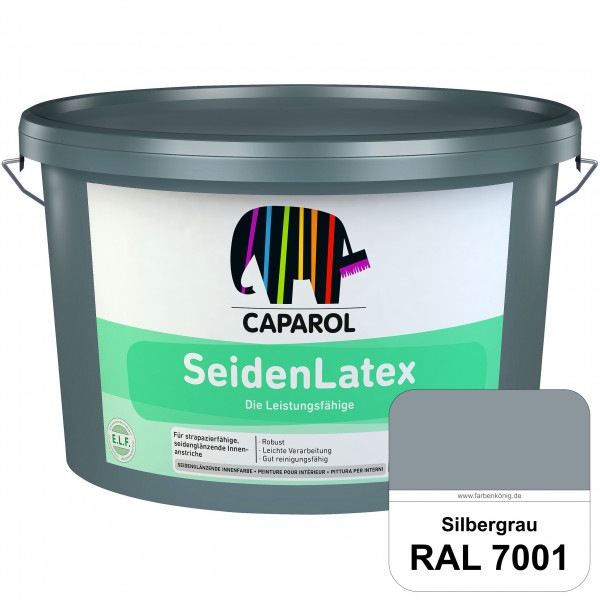 SeidenLatex ELF (RAL 7001 Silbergrau) strapazierfähige, scheuerbeständige und seidenmatte Latexfarbe