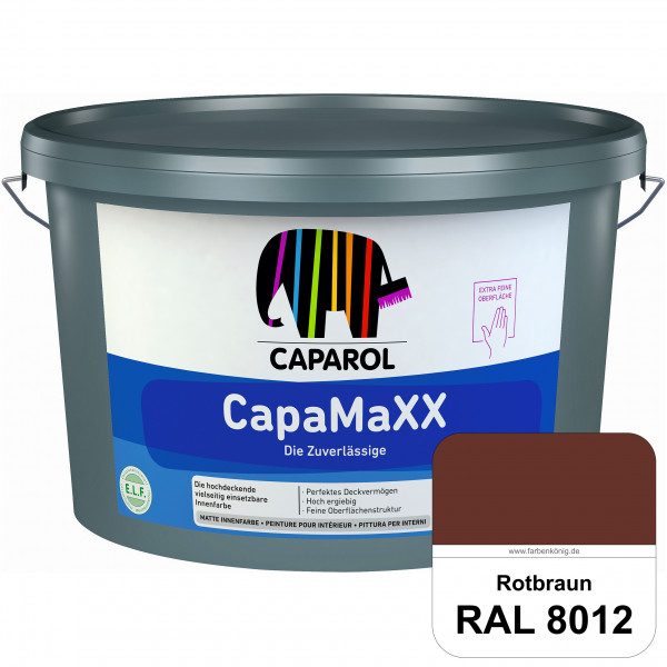 CapaMaXX (RAL 8012 Rotbraun) tuchmatte Innenfarbe mit hohem Deckvermögen und Ergiebigkeit