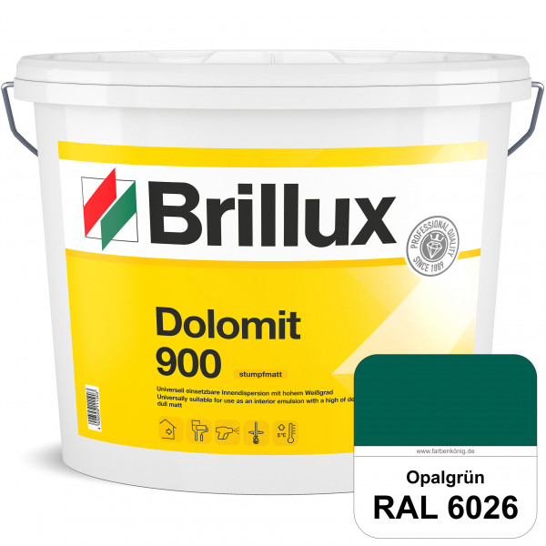 Dolomit 900 (RAL 6026 Opalgrün) stumpfmatte Innen-Dispersionsfarbe mit gutem Deckvermögen