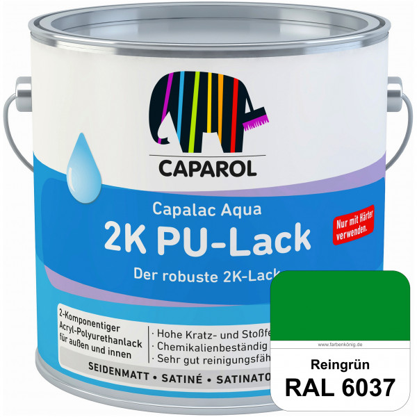 Capalac Aqua 2K PU-Lack (RAL 6037 Reingrün) chemisch und mechanisch widerstandsfähige Lackierungen