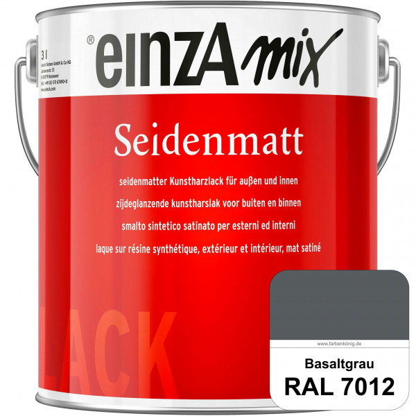 einzA Seidenmatt (RAL 7012 Basaltgrau) Lösemittelhaltiger Seidenmattlack