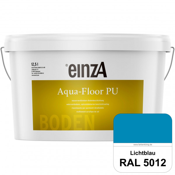 einzA Aqua-Floor PU (RAL 5012 Lichtblau) seidenglänzender Acryl-PU-Bodenbeschichtung