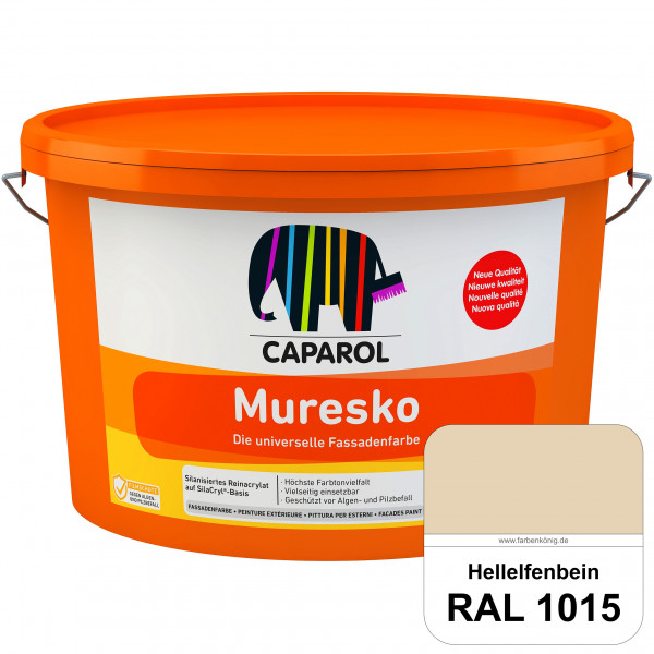 Muresko (RAL 1015 Hellelfenbein) Silanisierte Reinacrylat-Fassadenfarbe auf SilaCryl®-Basis