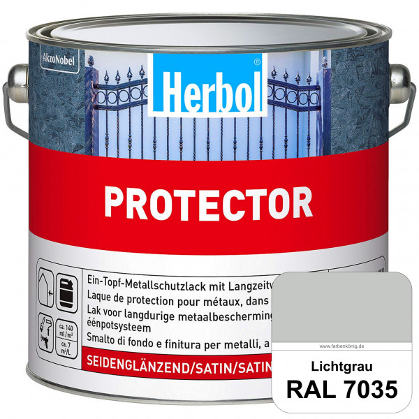 Protector (RAL 7035 Lichtgrau) Seidenglänzende Spezialbeschichtung für Eisen- und NE-Metalle (außen)