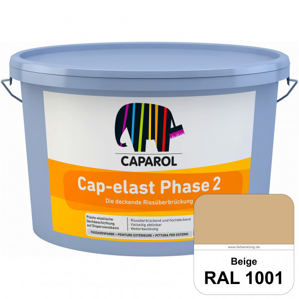 Cap-elast Phase 2 (RAL 1001 Beige) Sanierung gerissener Putzfassaden und Betonflächen