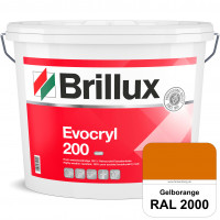 Evocryl 200 (RAL 2000 Gelborange) Verschmutzungsunempfindliche 100% Reinacrylat Fassadenfarbe