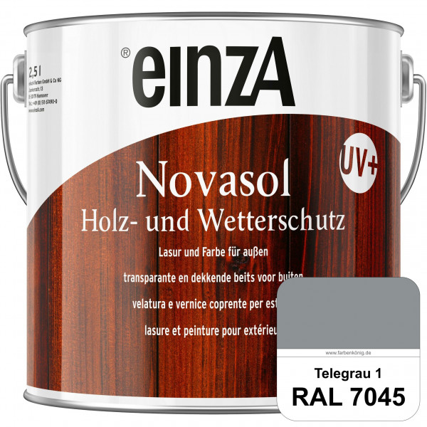 einzA Novasol HW Farbe (RAL 7045 Telegrau 1) Deckender Wetterschutz für außen