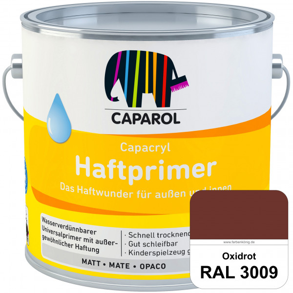 Capacryl Haftprimer (RAL 3009 Oxidrot) Grundierungen Holz, Zink, Hart-PVC, Aluminium, Kupfer (innen