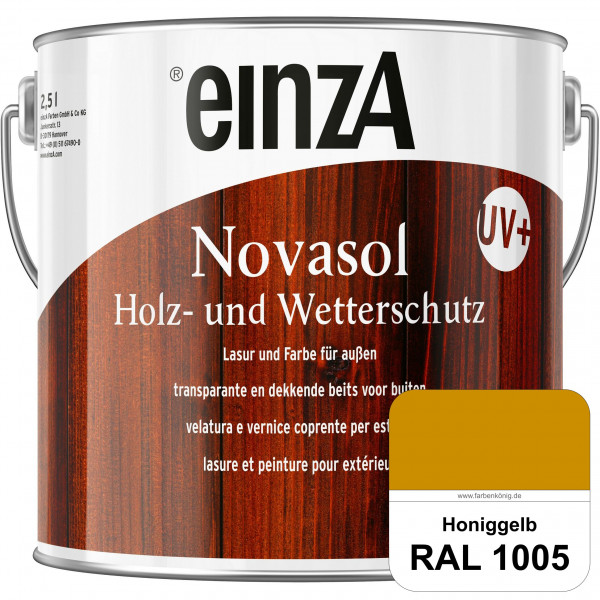 einzA Novasol HW Farbe (RAL 1005 Honiggelb) Deckender Wetterschutz für außen