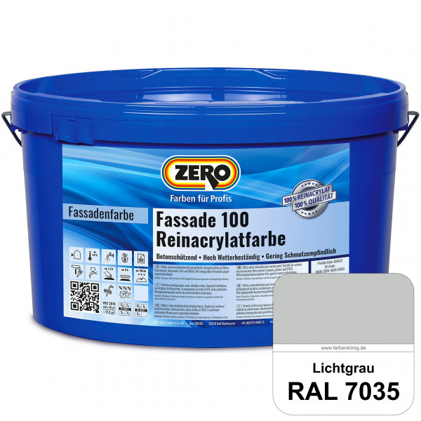 Fassade 100 Reinacrylatfarbe (RAL 7035 Lichtgrau)