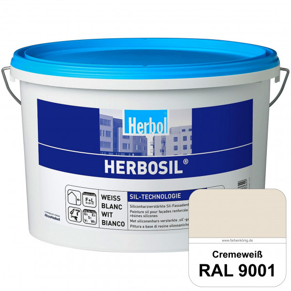 Herbosil (RAL 9001 Cremeweiß) streiflichtunempfindliche siliconharzverstärkte Fassadenfarbe