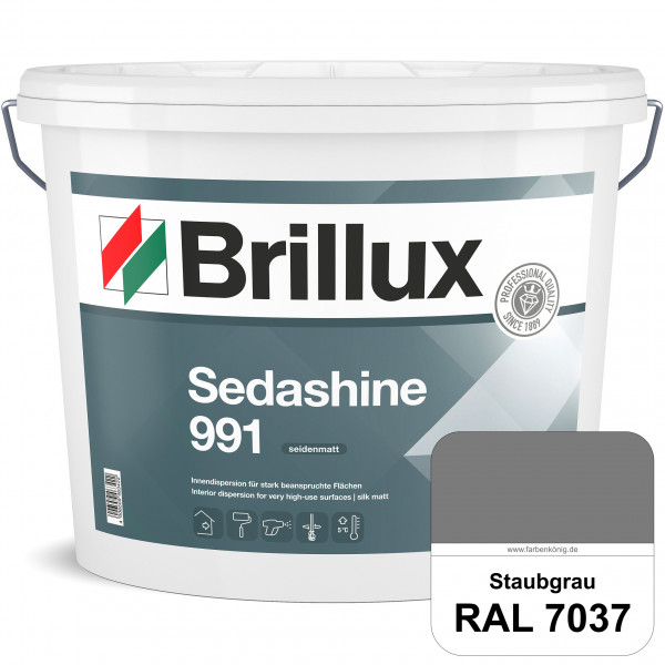 Sedashine 991 (RAL 7037 Staubgrau) Seidenmatte Innendispersion für hoch strapazierfähige & gut reini