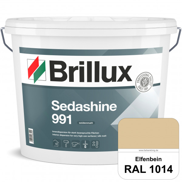 Sedashine 991 (RAL 1014 Elfenbein) Seidenmatte Innendispersion für hoch strapazierfähige & gut reini