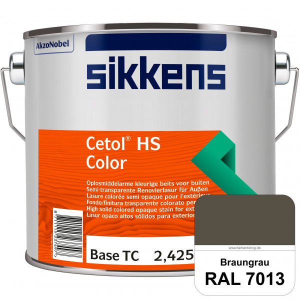 Cetol HS Color (RAL 7013 Braungrau) Dekorative semi-transparente Lasur (lösemittelhaltig) für außen.