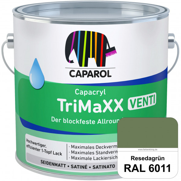 Capacryl TriMaXX Venti (RAL 6011 Resedagrün) Der blockfeste Allrounder für Fenster & Türen