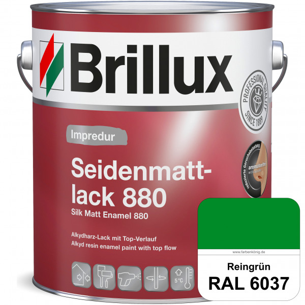 Impredur Seidenmattlack 880 (RAL 6037 Reingrün) für Holz- oder Metallflächen innen & außen