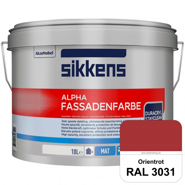 Alpha Fassadenfarbe (RAL 3031 Orientrot)