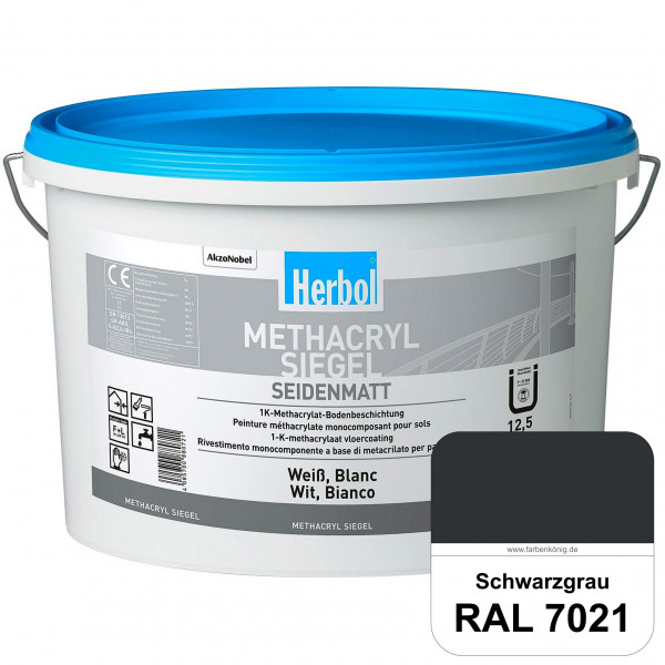 Methacryl Siegel (RAL 7021 Schwarzgrau) seidenmatte 1K-Beschichtung Böden (Innen & Außen)