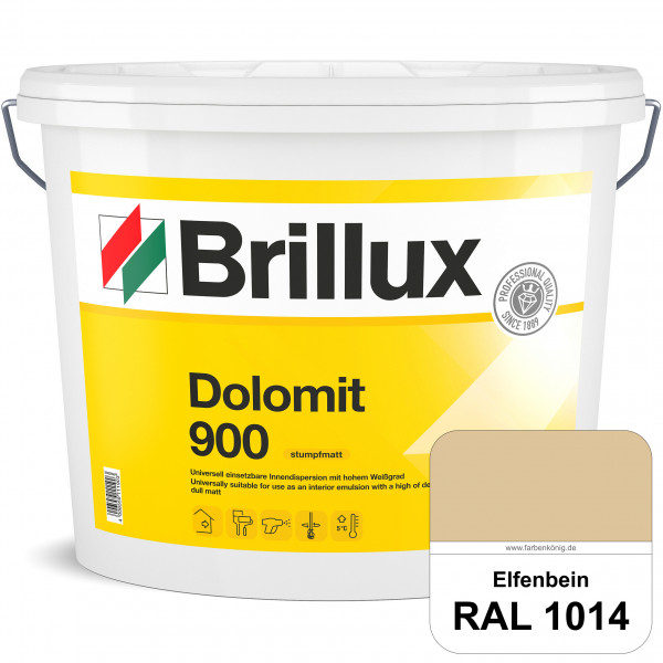 Dolomit 900 (RAL 1014 Elfenbein) stumpfmatte Innen-Dispersionsfarbe mit gutem Deckvermögen