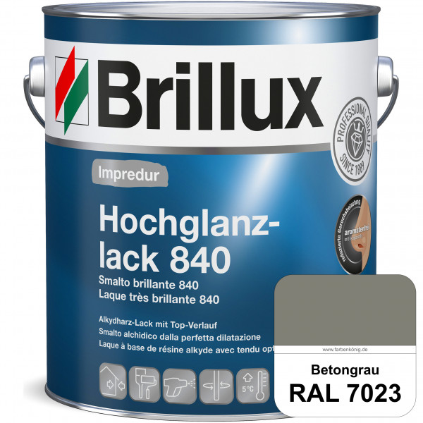 Impredur Hochglanzlack 840 (RAL 7023 Betongrau) für Holz- und Metallflächen (löselmittelhaltig) inne