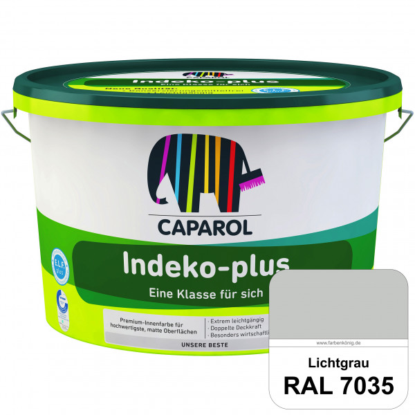 Indeko-plus (RAL 7035 Lichtgrau) doppeldeckende matte & hochwertige Innenfarbe