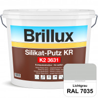Silikat-Putz KR K2 3631 (RAL 7035 Lichtgrau) Dekorativer Kratzputz auf Silikatbasis