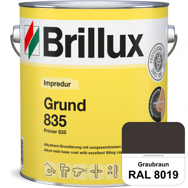 Impredur Grund 835 (RAL 8019 Graubraun) Grundierung für Laub- und Nadelholz wie Fenstern, Türen etc.