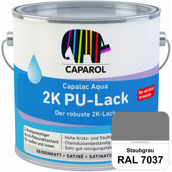 Capalac Aqua 2K PU-Lack (RAL 7037 Staubgrau) chemisch und mechanisch widerstandsfähige Lackierungen