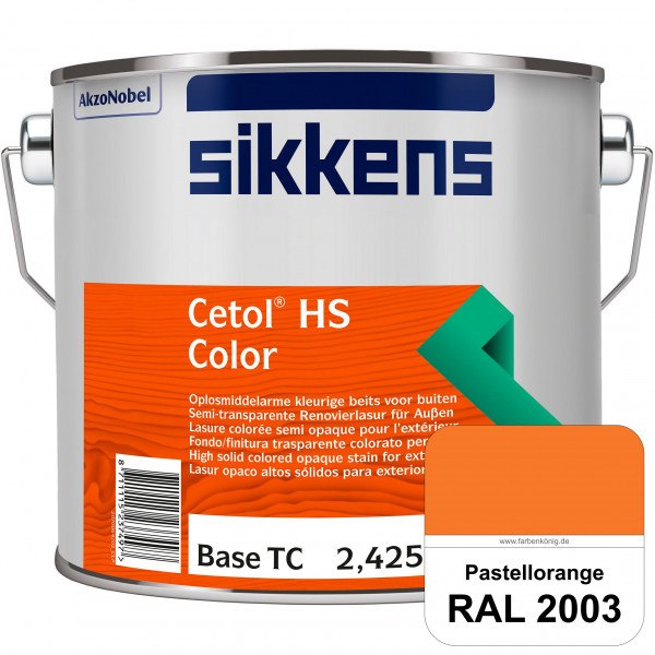 Cetol HS Color (RAL 2003 Pastellorange) Dekorative semi-transparente Lasur (lösemittelhaltig) für au