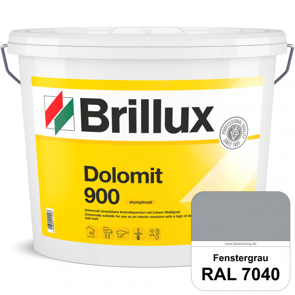 Dolomit 900 (RAL 7040 Fenstergrau) stumpfmatte Innen-Dispersionsfarbe mit gutem Deckvermögen