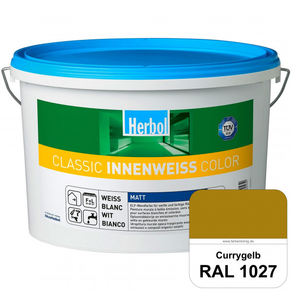 Classic Innenweiss Color (RAL 1027 Currygelb) Hochwertige Renovierungsfarbe