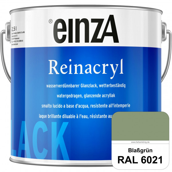 einzA Reinacryl (RAL 6021 Blassgrün) wetterbeständige glänzende Acryl-PU-Lackfarbe