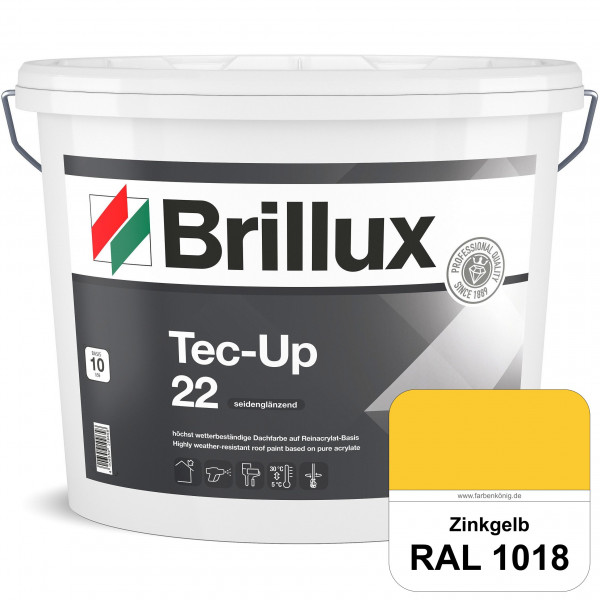 Tec-Up 22 (RAL 1018 Zinkgelb) Höchst wetterbeständige Dachfarbe auf Reinacrylat-Basis