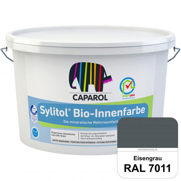 Sylitol® Bio-Innenfarbe (RAL 7011 Eisengrau) Innenfarbe auf Silikatbasis ? für Allergiker