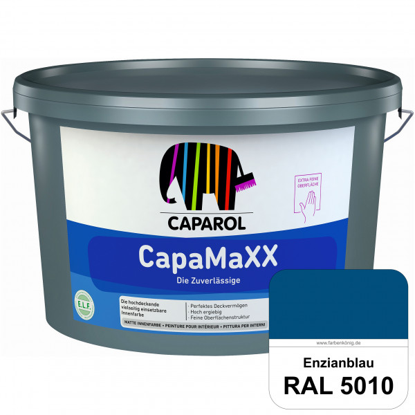 CapaMaXX (RAL 5010 Enzianblau) tuchmatte Innenfarbe mit hohem Deckvermögen und Ergiebigkeit