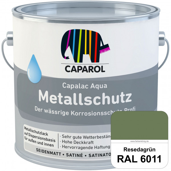 Capalac Aqua Metallschutz (RAL 6011 Resedagrün) wasserbasierter Korrosionsschutz für Stahl & verzink