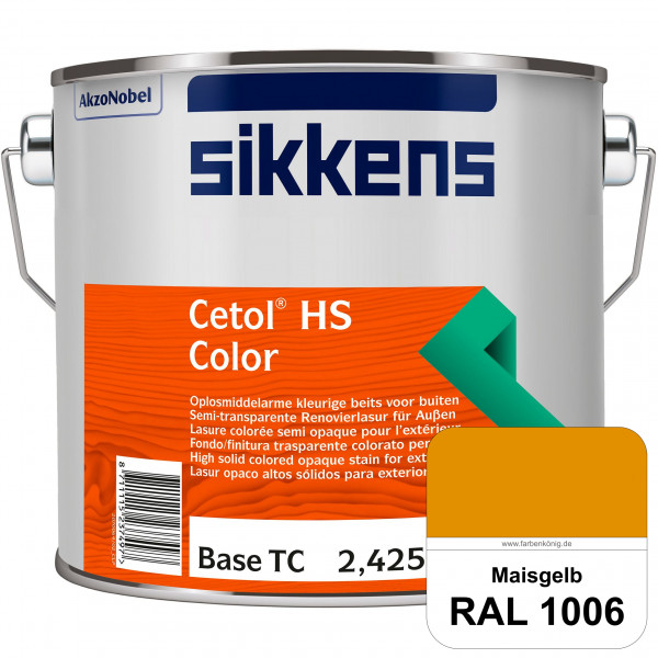 Cetol HS Color (RAL 1006 Maisgelb) Dekorative semi-transparente Lasur (lösemittelhaltig) für außen.