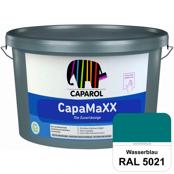 CapaMaXX (RAL 5021 Wasserblau) tuchmatte Innenfarbe mit hohem Deckvermögen und Ergiebigkeit