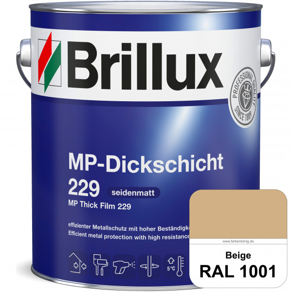 MP-Dickschicht 229 (RAL 1001 Beige) Korrosionsschutz für grundierten Eisen- & Stahl sowie für Zink,