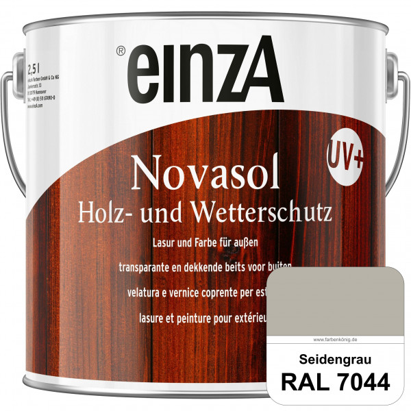 einzA Novasol HW Farbe (RAL 7044 Seidengrau) Deckender Wetterschutz für außen
