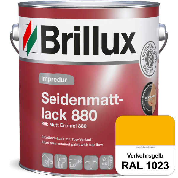 Impredur Seidenmattlack 880 (RAL 1023 Verkehrsgelb) für Holz- oder Metallflächen innen & außen