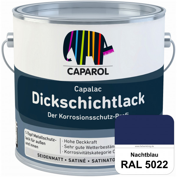 Capalac Dickschichtlack (RAL 5022 Nachtblau) 1-Topf Metallschutzlack (löselmittelhaltig) innen & auß