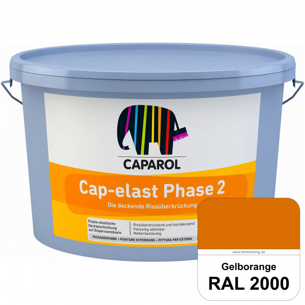 Cap-elast Phase 2 (RAL 2000 Gelborange) Sanierung gerissener Putzfassaden und Betonflächen