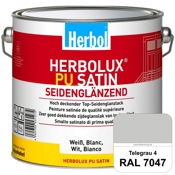 Herbolux PU Satin (RAL 7047 Telegrau 4) Top-PU-Seidenglanzlack (Innen & Außen)